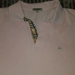 Burberry light pink polo shirt
